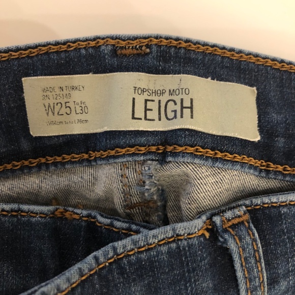 Topshop Leigh Jeans Mid Blue - Picture 4 of 8